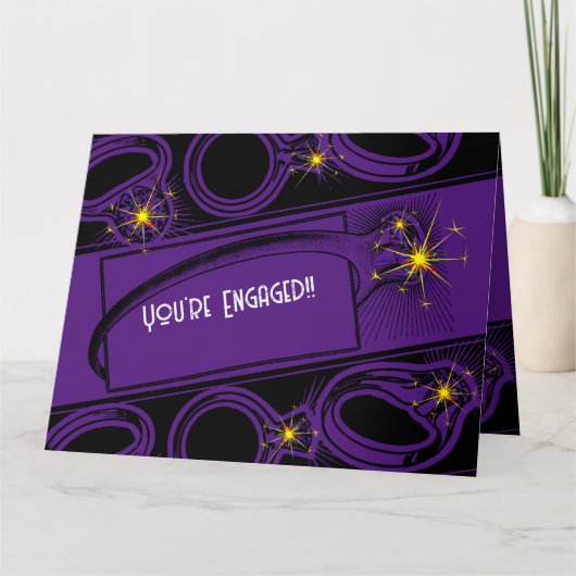 Gefeliciteerd met je Verloving! (Paars) Kaart (Voorkant)