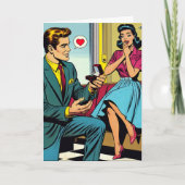Gefeliciteerd met je Verloving | Retro Kaart (Voorkant)