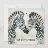 Gefeliciteerd met je Verloving Zebra Kaart (Voorkant)