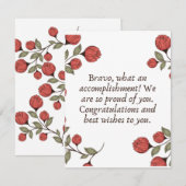 Gefeliciteerd met je voltooiing bedankkaart (Voorkant / Achterkant)