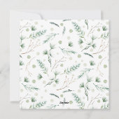 Gefeliciteerd met je vrouw en Merry Winter Greener Feestdagenkaart (Achterkant)