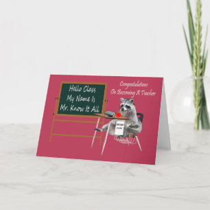 Gefeliciteerd met je Wenskaart als leerkracht Kaart
