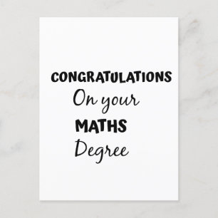 Gefeliciteerd met je wiskunde diploma briefkaart