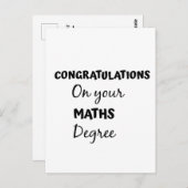 Gefeliciteerd met je wiskunde diploma briefkaart (Voorkant / Achterkant)