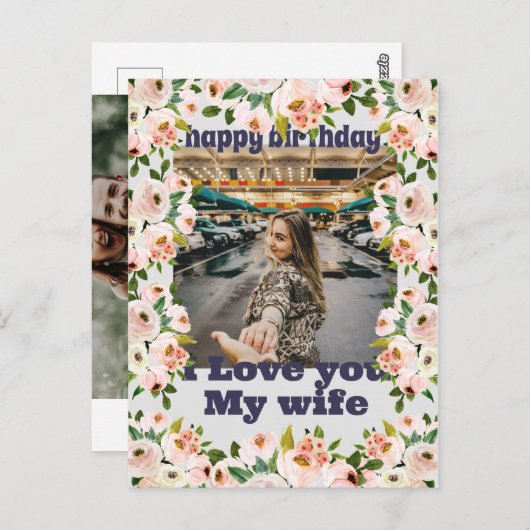 Gefeliciteerd met je zoon, je man, holid briefkaart (Voorkant / Achterkant)