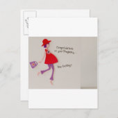 Gefeliciteerd met je zwangerschap! aankondigingskaart (Voorkant / Achterkant)