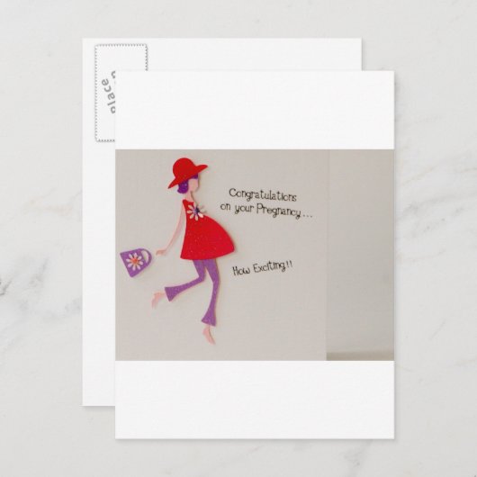 Gefeliciteerd met je zwangerschap! aankondigingskaart (Voorkant / Achterkant)