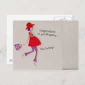 Gefeliciteerd met je zwangerschap! aankondigingskaart (Voorkant / Achterkant)