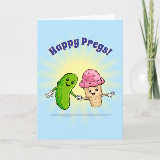 Gefeliciteerd met je zwangerschap - Augurken & Ijs Kaart (Voorkant)