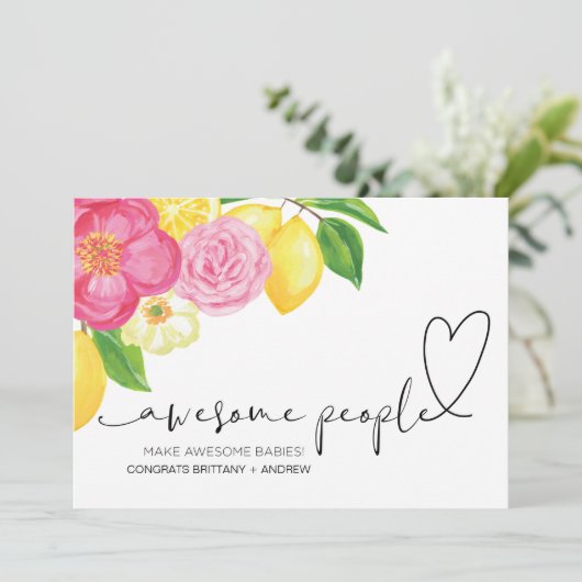 Gefeliciteerd met je zwangerschap, gefeliciteerd m kaart (Staand voorkant)