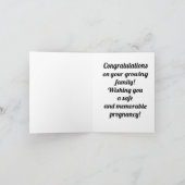Gefeliciteerd met je zwangerschapskaart kaart (Binnen)