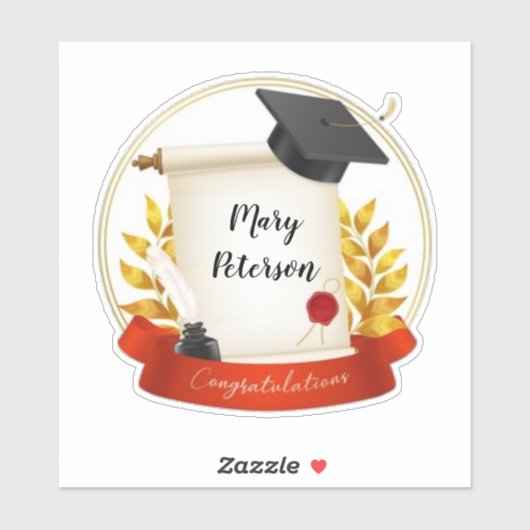 Gefeliciteerd met jouw naam sticker (Vel)