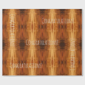 Gefeliciteerd met Jouw tekst Gold Red Copper Cadeaupapier (Vlak)