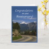 Gefeliciteerd met Jubileum Road voor werknemers Kaart (Gele Bloem)