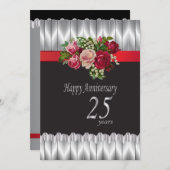 Gefeliciteerd met jullie 25-jarig bruiloftfeest kaart (Voorkant / Achterkant)