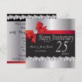 Gefeliciteerd met jullie 25-jarig huwelijksjubileu kaart (Voorkant / Achterkant)