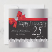 Gefeliciteerd met jullie 25-jarig huwelijksjubileu kaart (Voorkant)