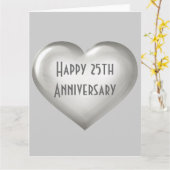 Gefeliciteerd met jullie 25-jarig jubileum, Zilver Kaart (Gele Bloem)