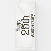 Gefeliciteerd met jullie 25e jubileum 2.5x6 vinyl spandoek (Verticaal)