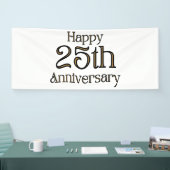 Gefeliciteerd met jullie 25e verjaardag 2.5x6 viny spandoek (Beurs)