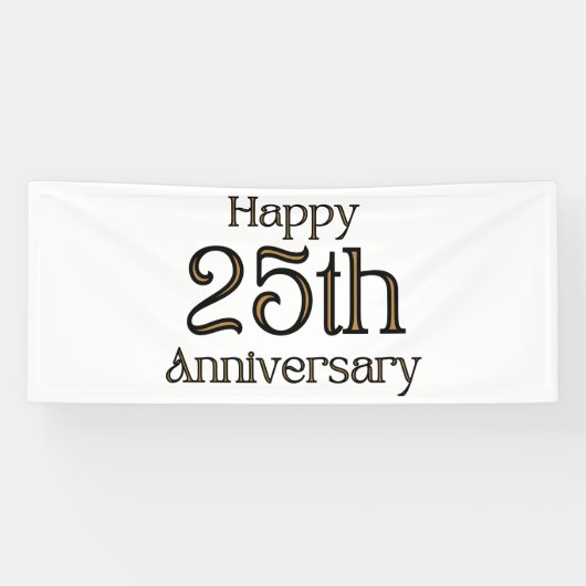 Gefeliciteerd met jullie 25e verjaardag 2.5x6 viny spandoek (Horizontaal)