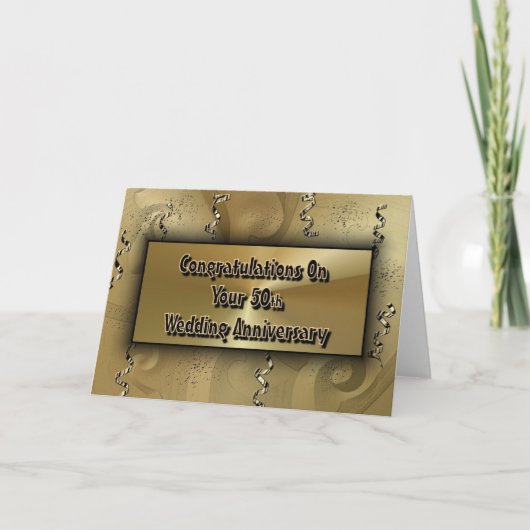 Gefeliciteerd met jullie 50ste trouwjubileum kaart (Voorkant)