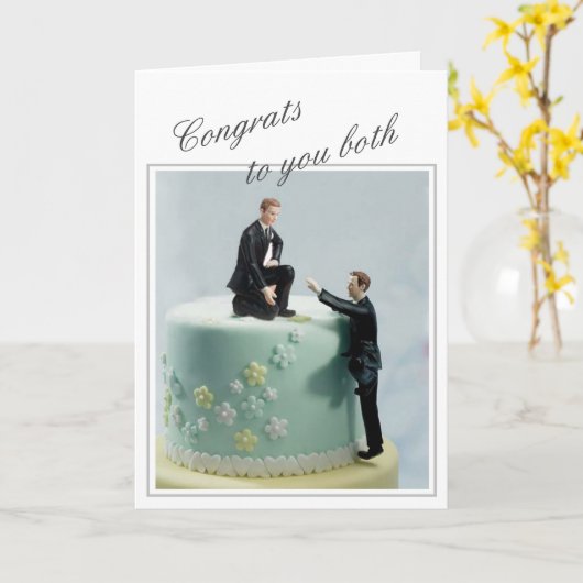 Gefeliciteerd met jullie beiden - Gay Kaart (Gele Bloem)