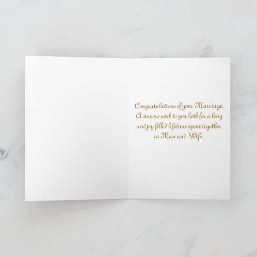 Gefeliciteerd met jullie bruiloft kaart (Binnen)