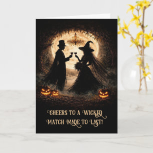 Gefeliciteerd met jullie Halloween-bruiloft, duive Kaart