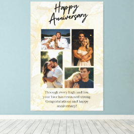 Gefeliciteerd met jullie jubileum Huidige collage Canvas Afdruk