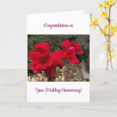 Gefeliciteerd met jullie Jubileum! Kaart (Gele Bloem)