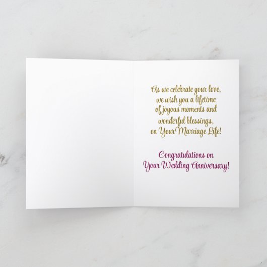 Gefeliciteerd met jullie Jubileum! Kaart (Binnen)