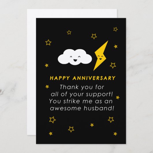 Gefeliciteerd met jullie jubileum kaart voor man (Voorkant / Achterkant)