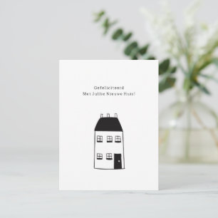Gefeliciteerd Met Jullie Nieuwe Huis Illustratie Briefkaart