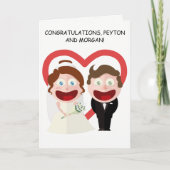 Gefeliciteerd met jullie trouwdag Anime Koppel Kaart (Voorkant)