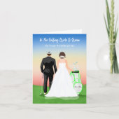 Gefeliciteerd met jullie trouwdag golfen kaart (Voorkant)