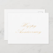 Gefeliciteerd met jullie trouwdag goud lettertype briefkaart (Voorkant / Achterkant)