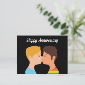 Gefeliciteerd met jullie trouwdag HBTQ-man koppels Briefkaart (Staand voorkant)