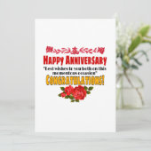 Gefeliciteerd met jullie trouwdag  kaart (Staand voorkant)