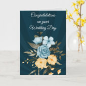 Gefeliciteerd met jullie trouwdag kaart (Gele Bloem)