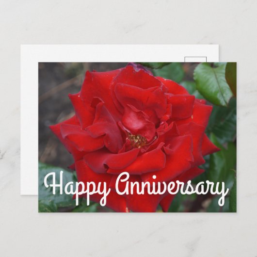 Gefeliciteerd met jullie trouwdag karmozijnrood bo briefkaart (Voorkant / Achterkant)