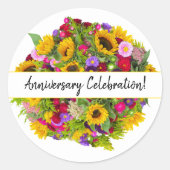 Gefeliciteerd met jullie trouwdag  Kleurrijke Boek Ronde Sticker (Voorkant)