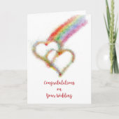 Gefeliciteerd met jullie trouwdag lesbienne of hom kaart (Voorkant)