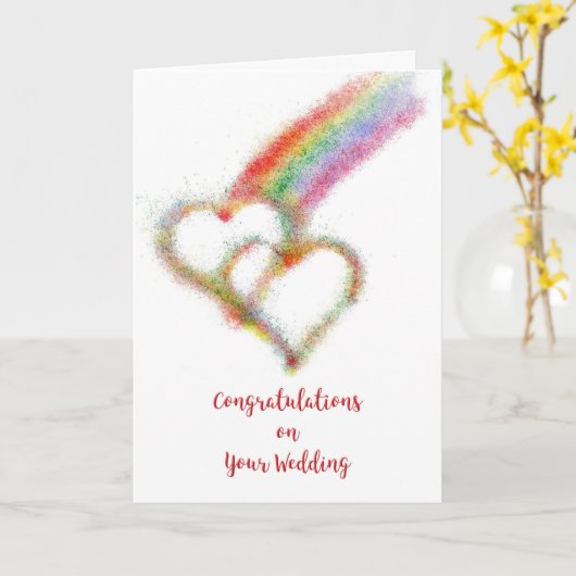 Gefeliciteerd met jullie trouwdag lesbienne of hom kaart (Gele Bloem)