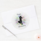 Gefeliciteerd met jullie trouwdag Ronde Sticker (Envelop)