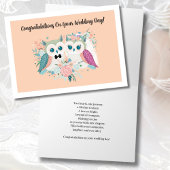 Gefeliciteerd met jullie trouwdag Schattigee uilen Kaart