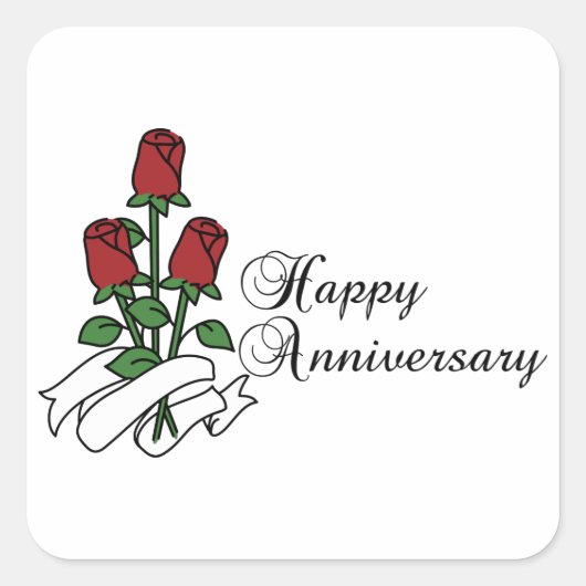 Gefeliciteerd met jullie trouwdag vierkante sticker (Voorkant)