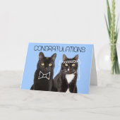 Gefeliciteerd met jullie trouwen Cute kattenkoppel Kaart (Voorkant)