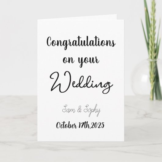 Gefeliciteerd met jullie trouwen kaart (Voorkant)