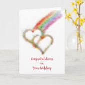 Gefeliciteerd met jullie trouwen lesbisch of homos kaart (Gele Bloem)